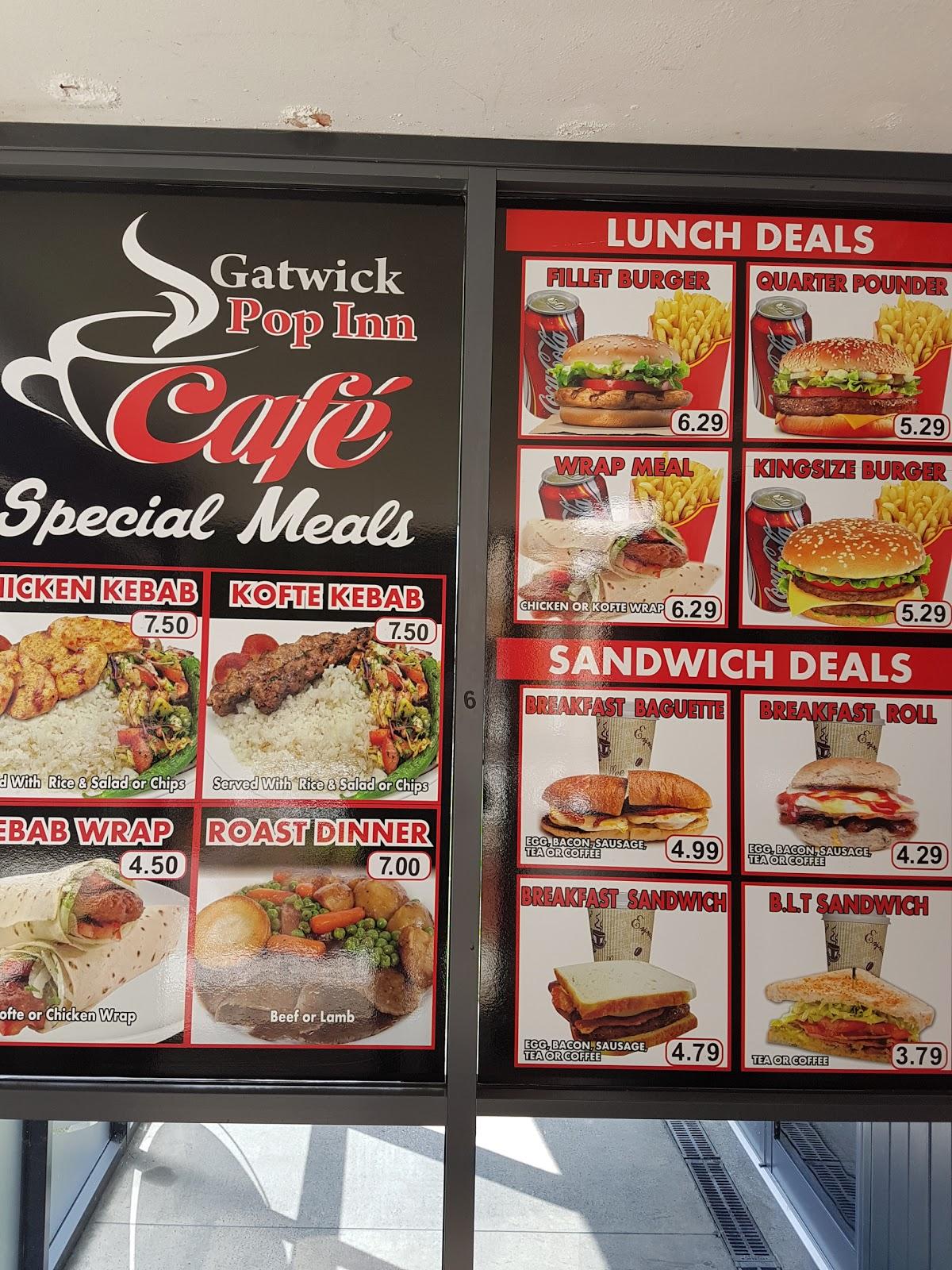 Menu at Gatwick Pop Inn Café cafe, Crawley, 71 Gatwick Rd