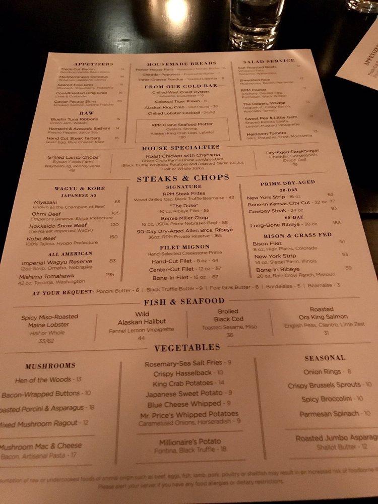 Rpm Steak Thanksgiving Menu at Florine Dozier blog