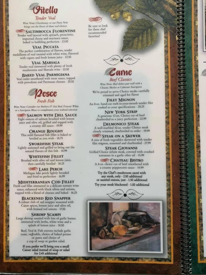 Menu at Ruggero's Restaurant, Flint, Corunna Rd