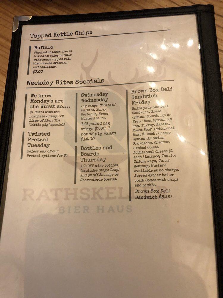 Carta de Rathskeller Bier Haus & Restaurant, Omaha