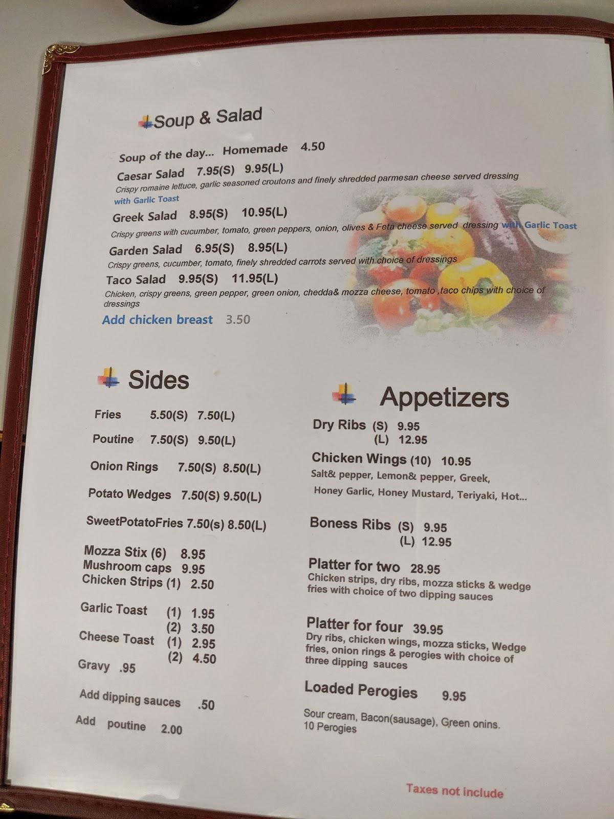 Menu at Watson Motor Inn Restaurant, Watson