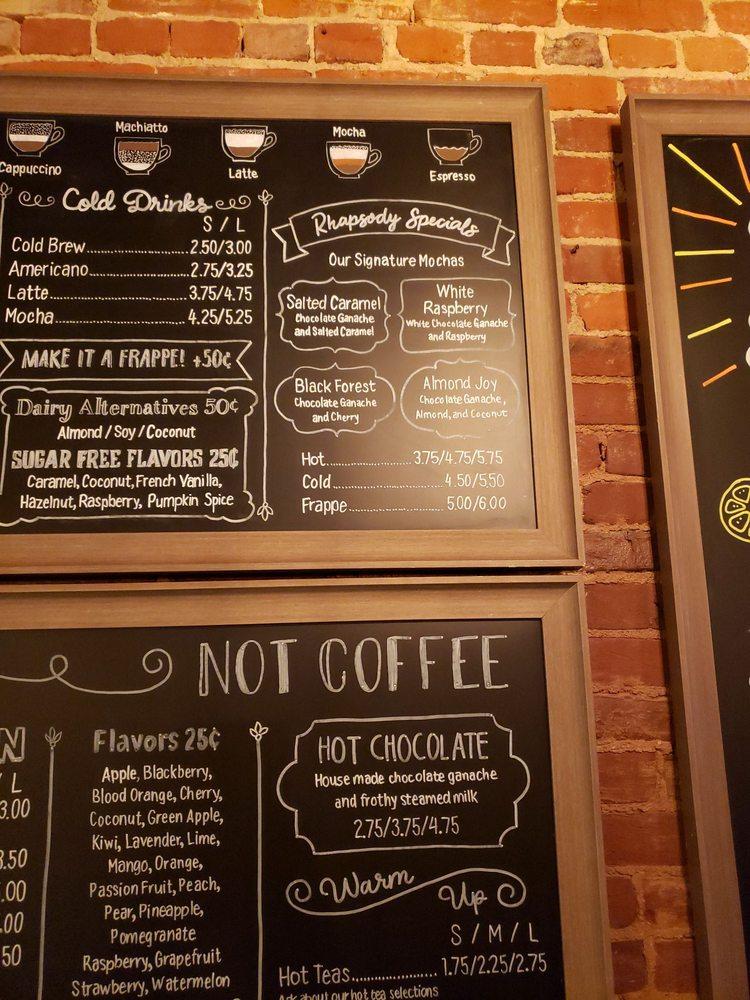 Menu at The Baker's Rhapsody desserts, Dowagiac