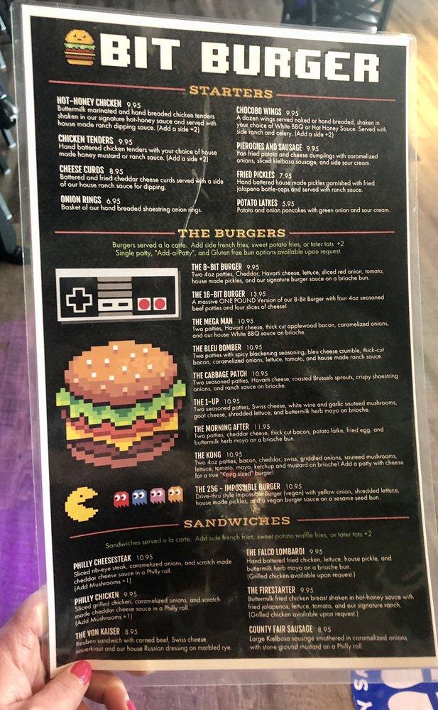 Menu at Bit Burger restaurant, Knoxville, 151 N Seven Oaks Dr