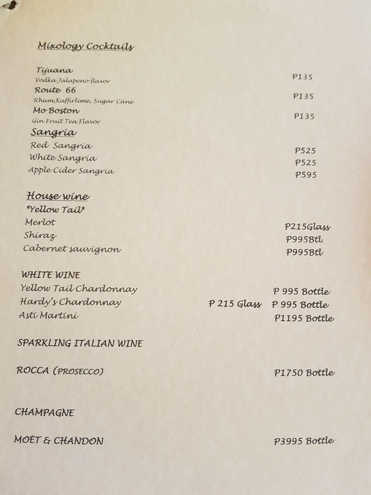 Menu at Café Rizal by Peppermill cafe, Antipolo, H5J7+GP3