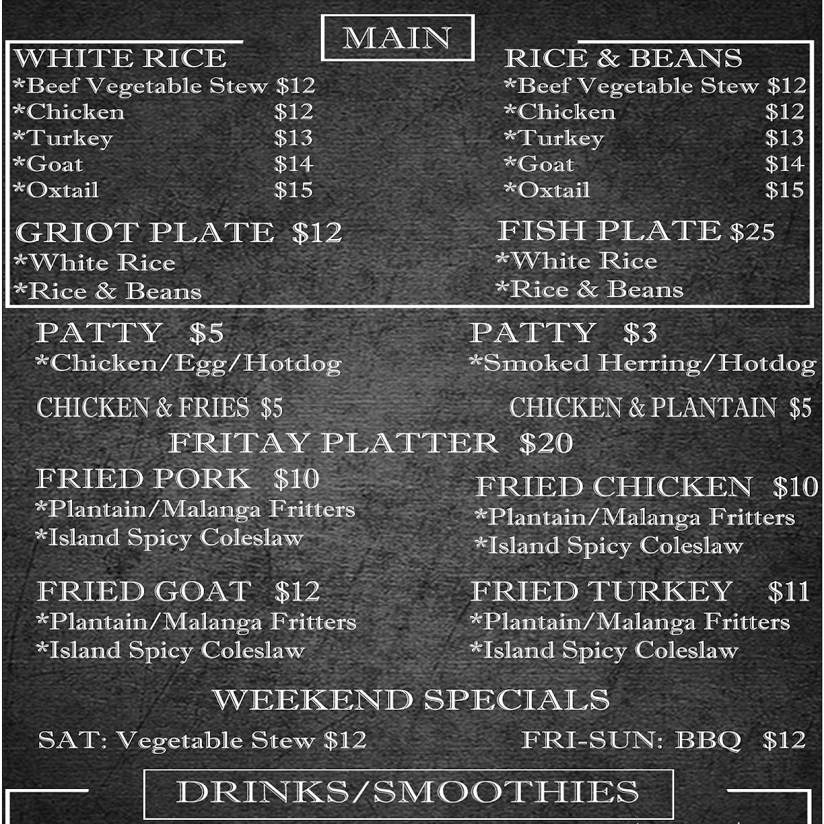 Menu at Labadee House restaurant, Indianapolis