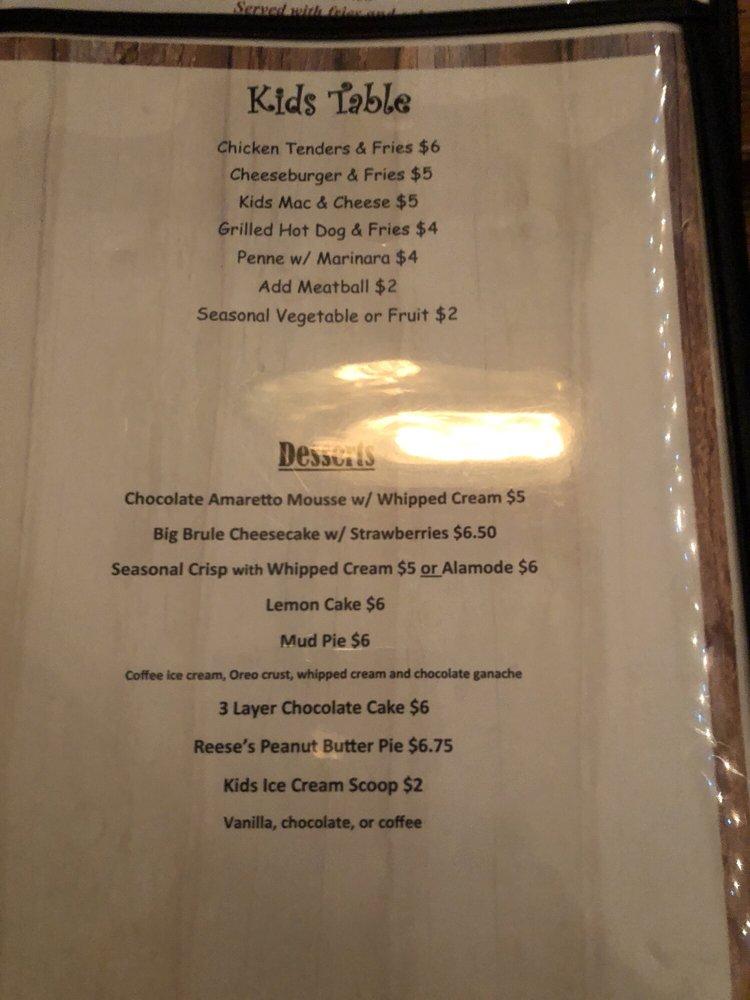 Menu at The Rustic Table restaurant, Winchester