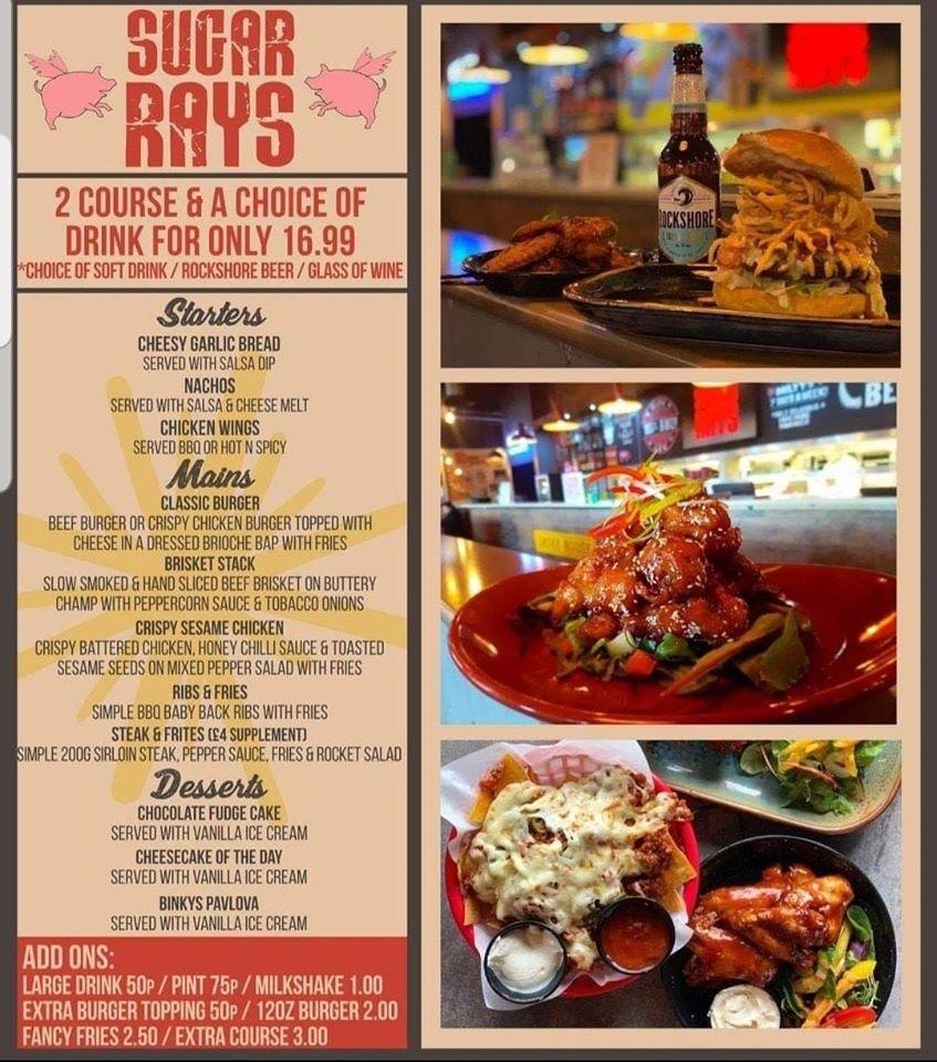 Menu at Sugar Rays BBQ, Belfast
