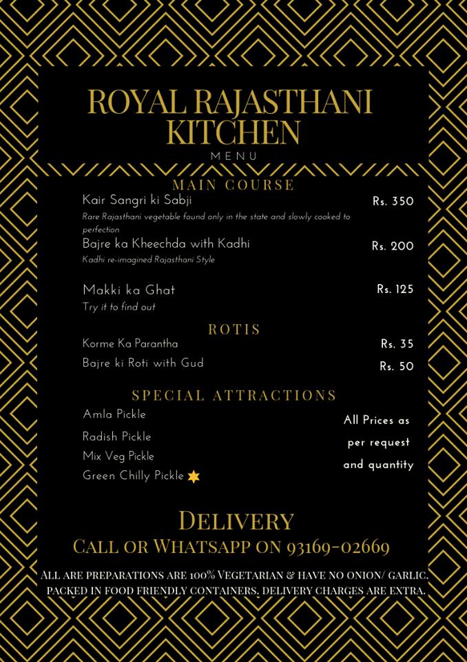Menu at Royal Rajasthani Kitchen, Ludhiana