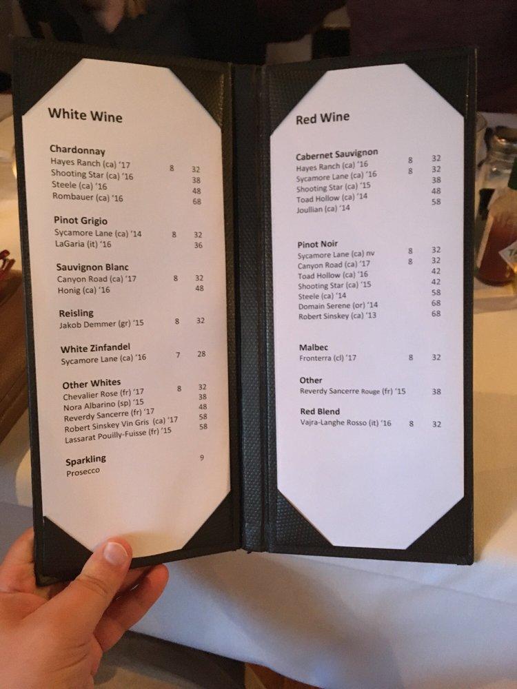 Menu at Almonds Restaurant, Clayton