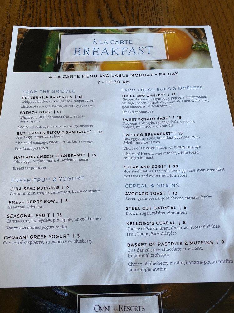 Blue Ridge Dining Room Menu at Indiana Mulquin blog