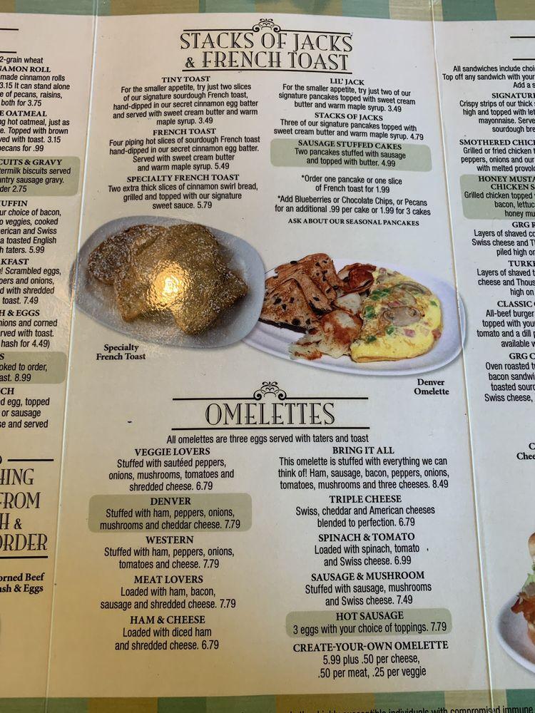 Menu at Golden Rye Grille restaurant, New Middletown, Main St