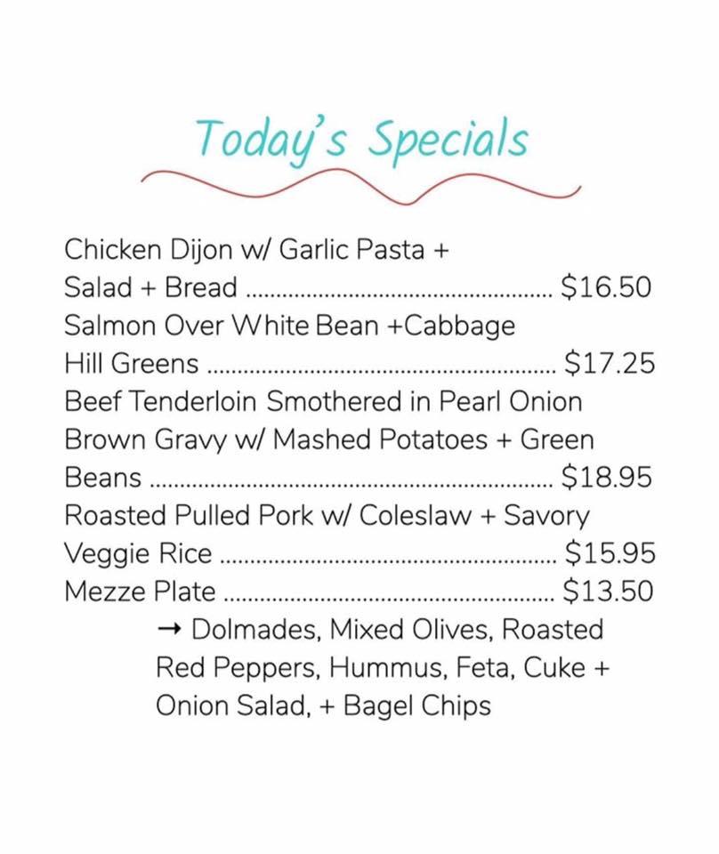 Menu at restaurant, Richmond