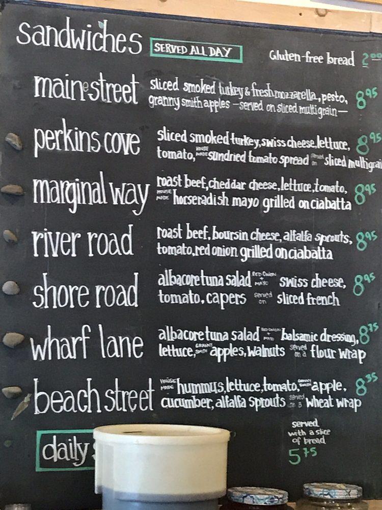 Menu at Bread & Roses Bakery, Ogunquit