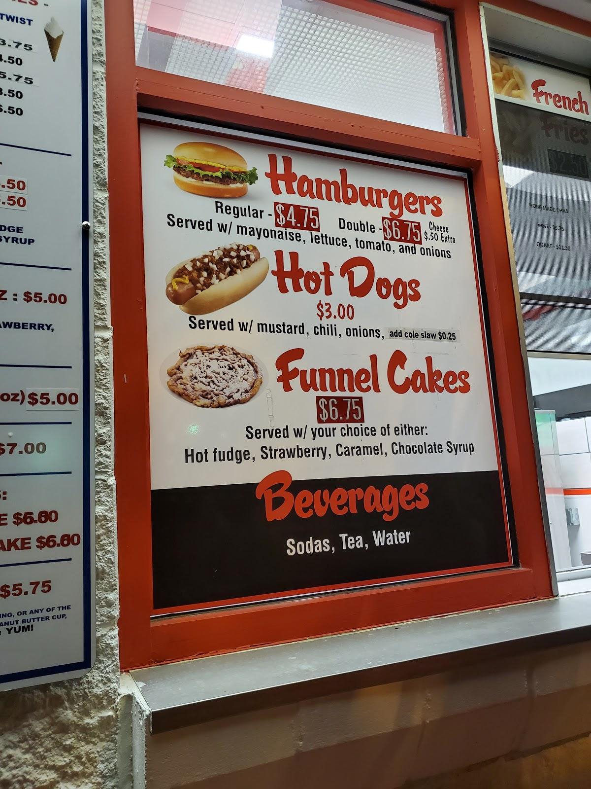 Menu at Fun Time Ice Cream, Carolina Beach