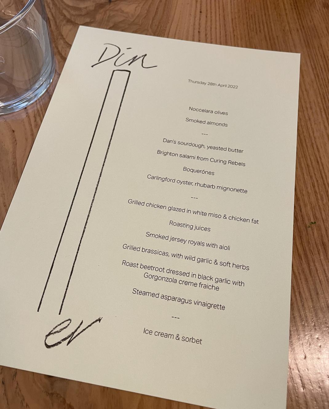 Menu at Bench BBQ, Sheffield