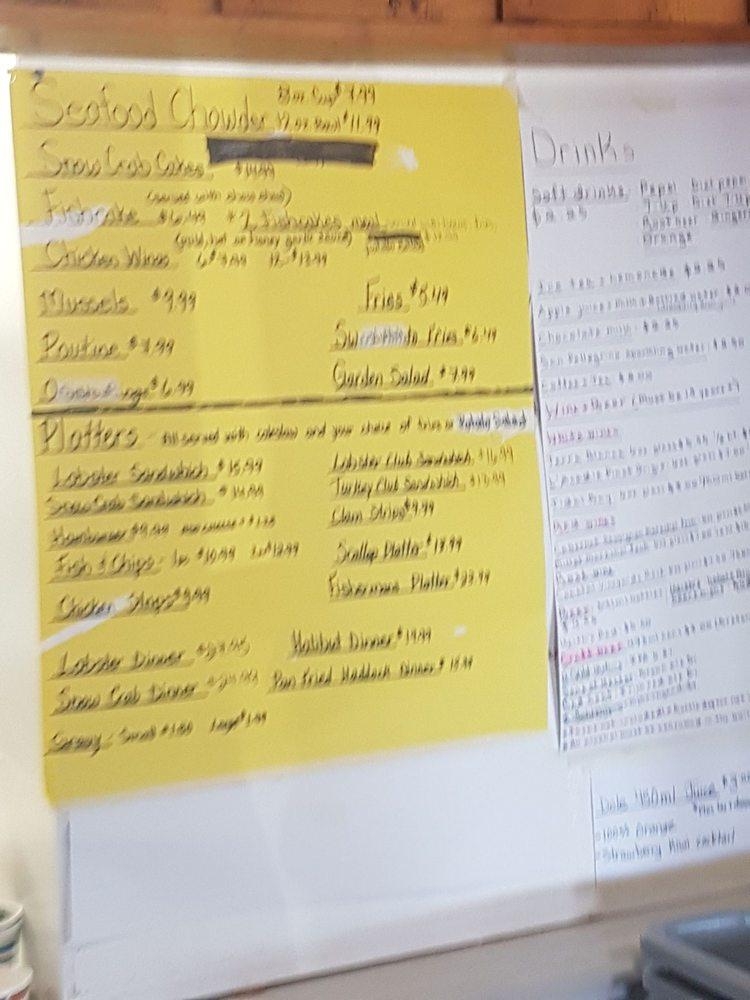 Menu at Chowder House restaurant, Neils Harbour, 90 Lighthouse Rd