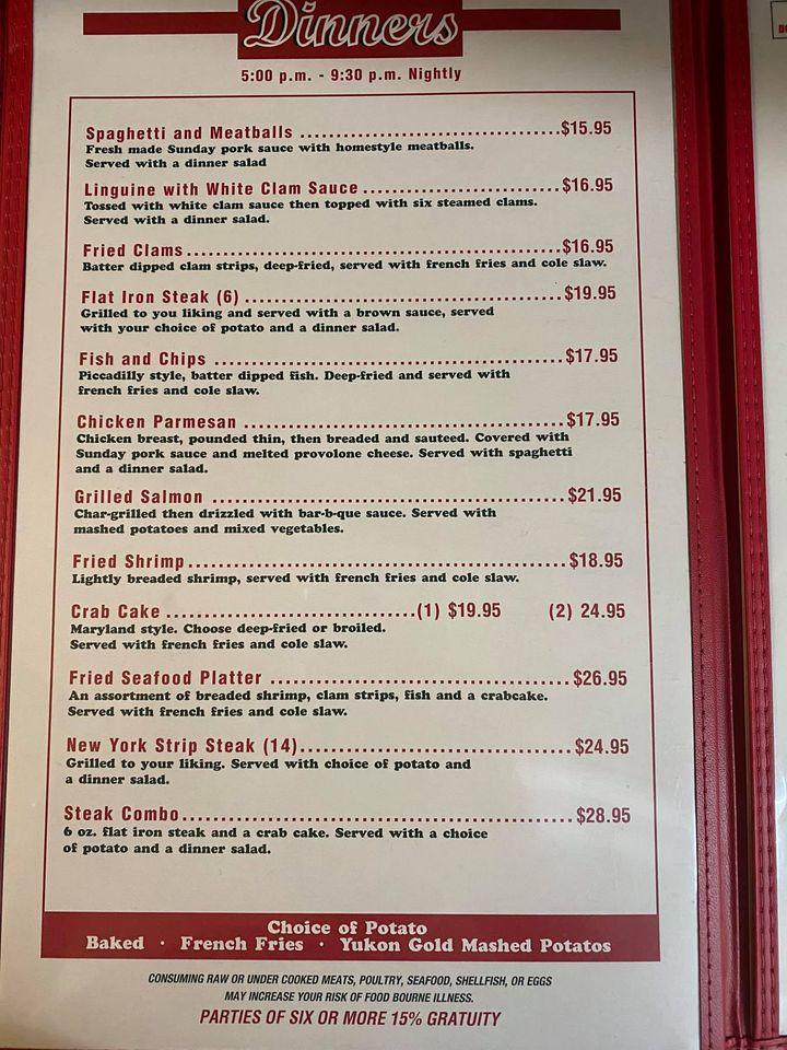 Menu at Gingerbread Man restaurant, Carlisle