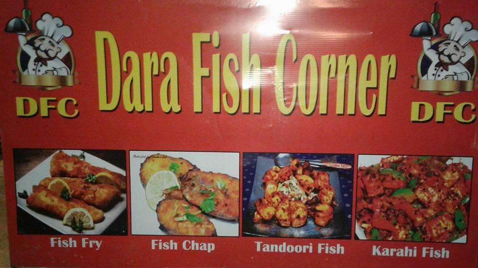 Menu at Dara fish corner, Bhogpur