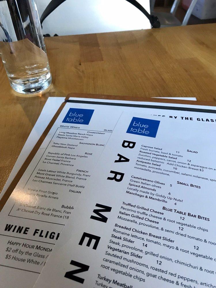 Menu at Blue Table pub & bar, Agoura Hills, Roadside Dr