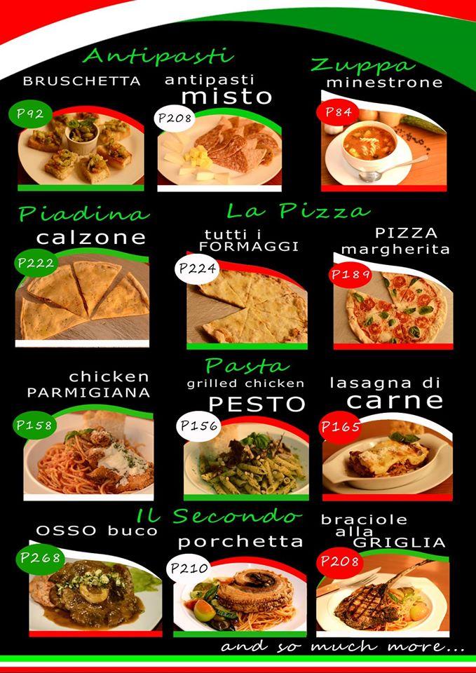 Menu at Capellini Ristorante Italiano restaurant, Digos City