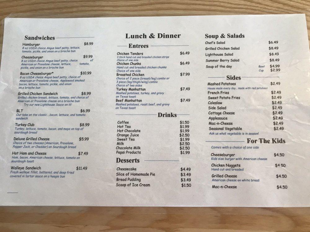 Menu at Lighthouse Kitchen restaurant, Rochester