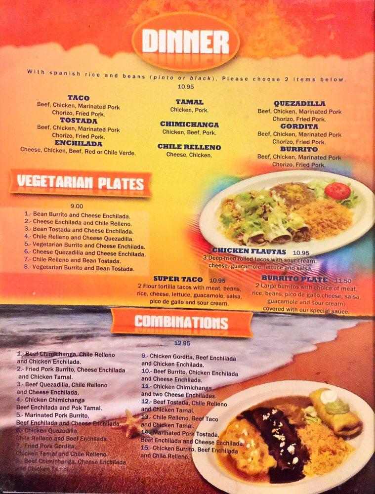 Menu at La Roca Mexican Restaurant, Newport