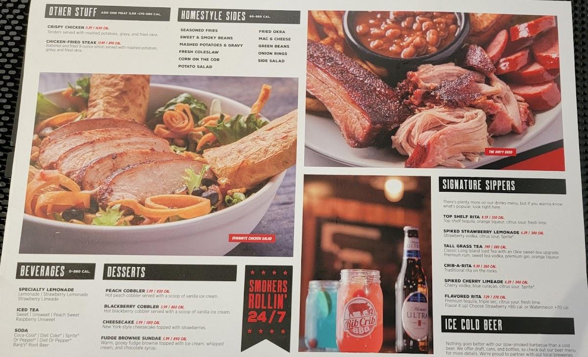 Menu at RibCrib BBQ, Ocean Springs