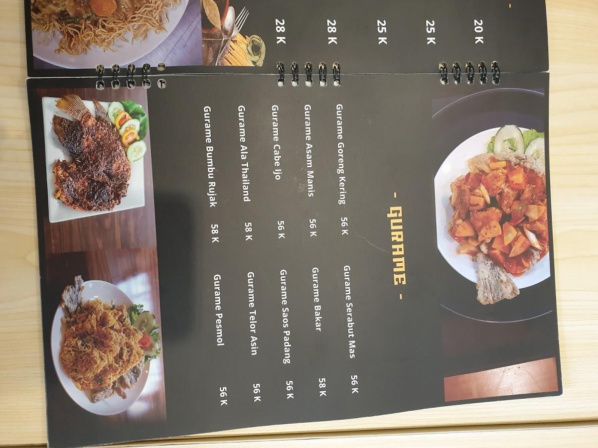 Menu at de AROMA RESTO restaurant, Boyolali