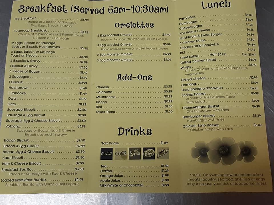 Menu at Buttercup's Kitchen desserts, Cave City