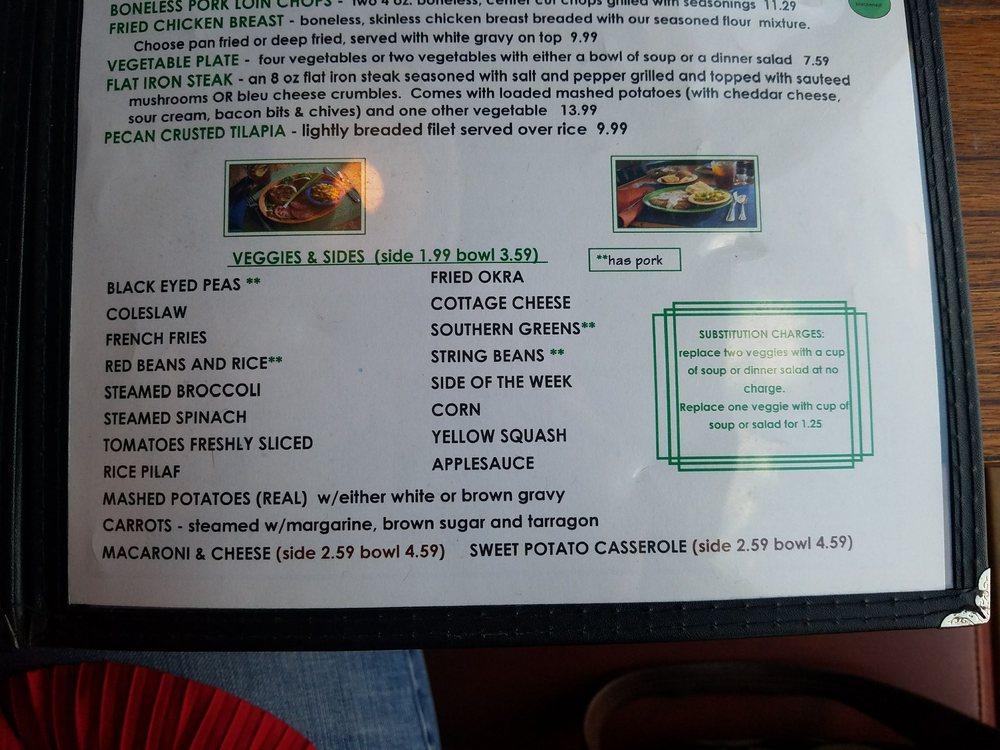 Menu at The String Bean Restaurant, Richardson