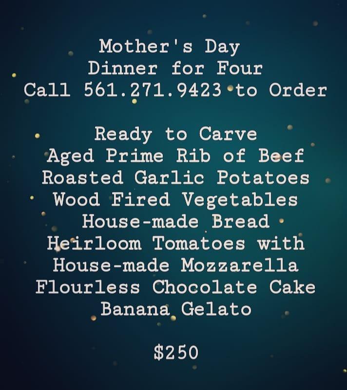 Menu at Rose's Daughter restaurant, Delray Beach