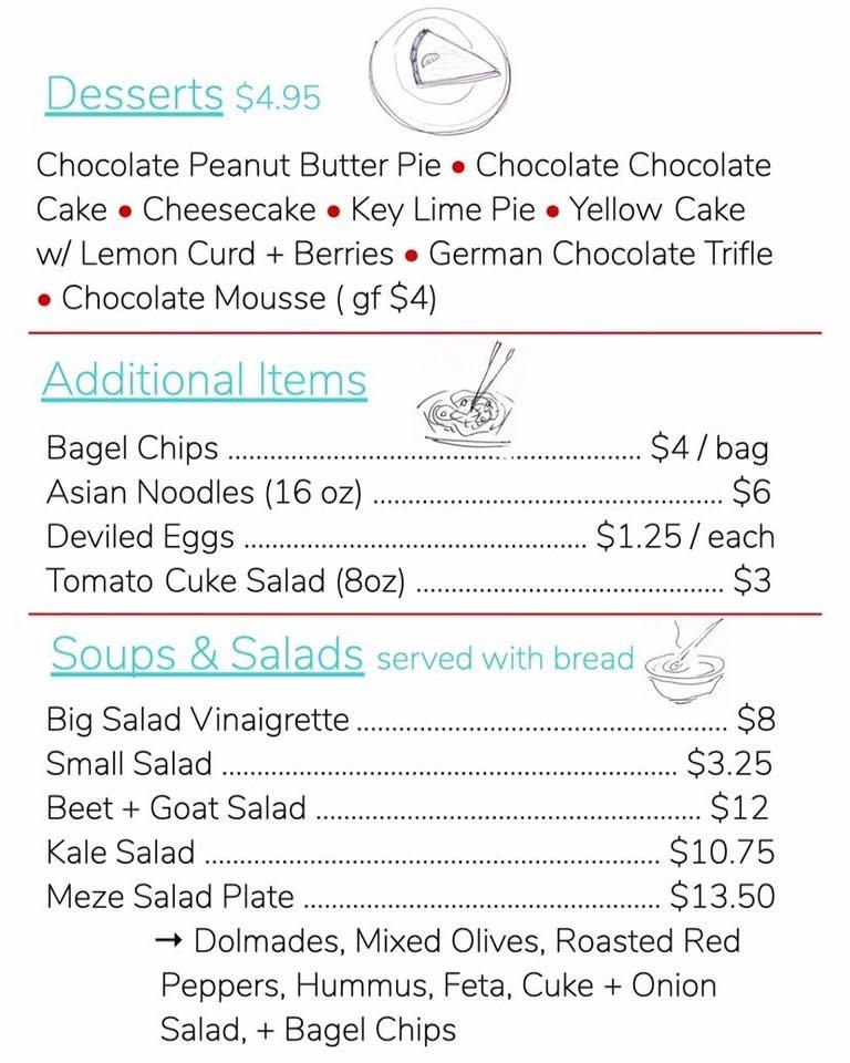 Menu at restaurant, Richmond