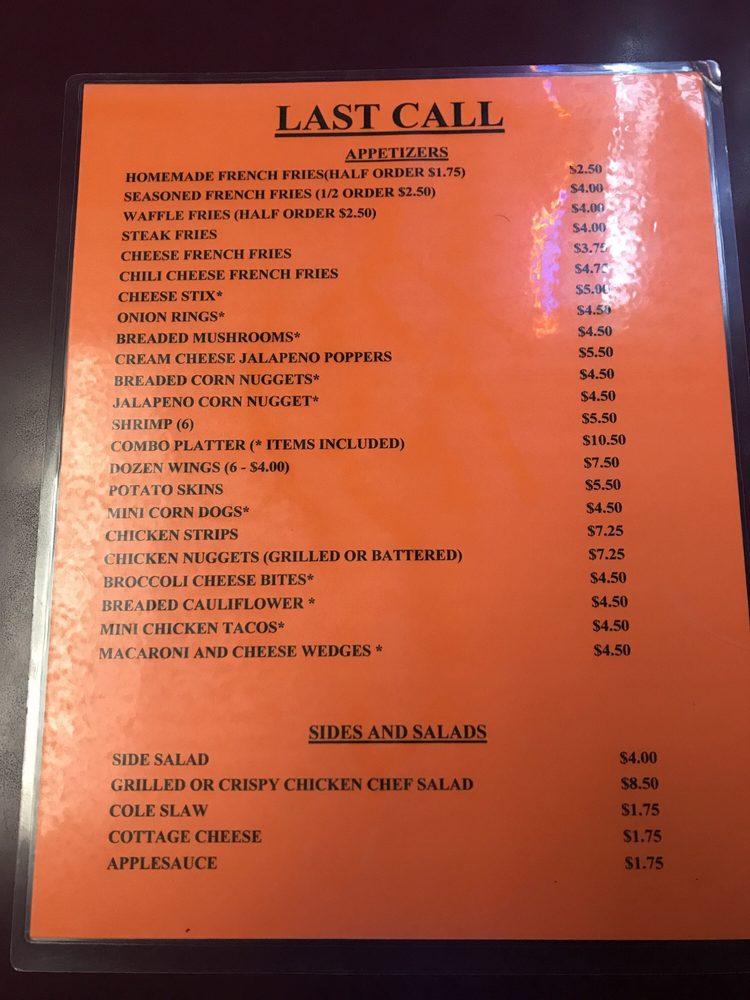 Menu at Last Call pub & bar, Penfield