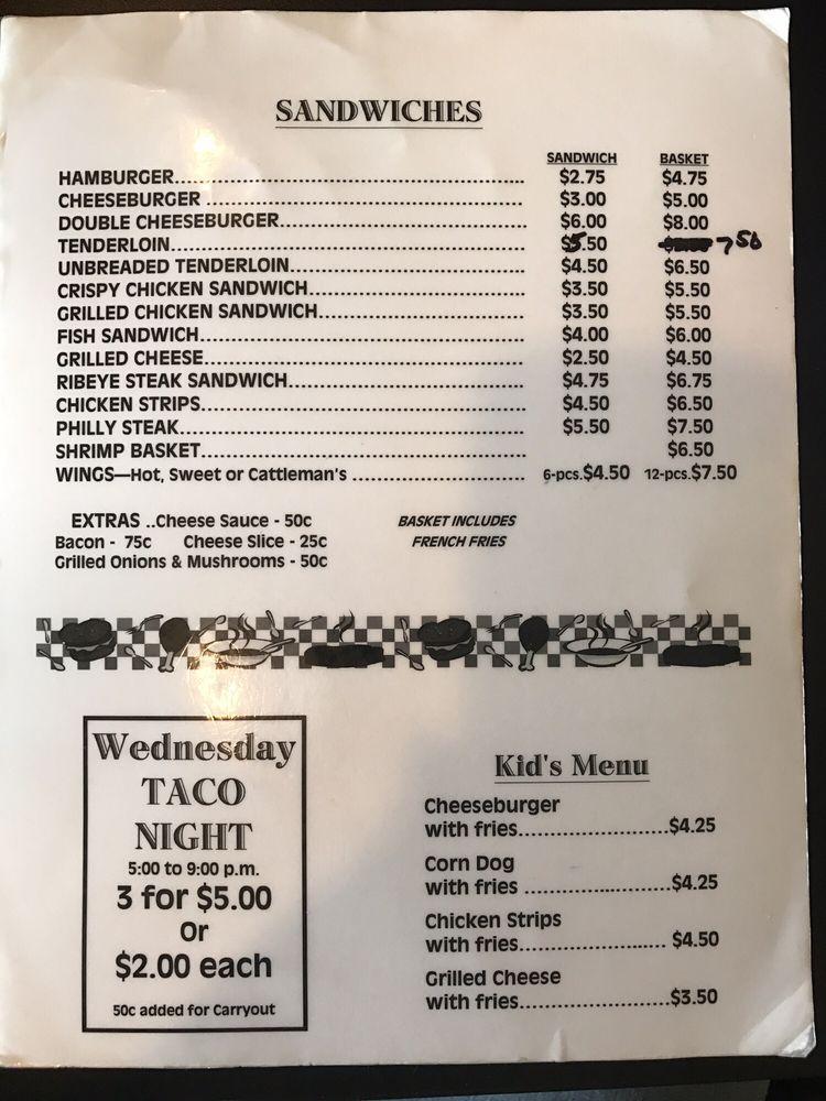 Menu at Genisio's pub & bar, Woodhull
