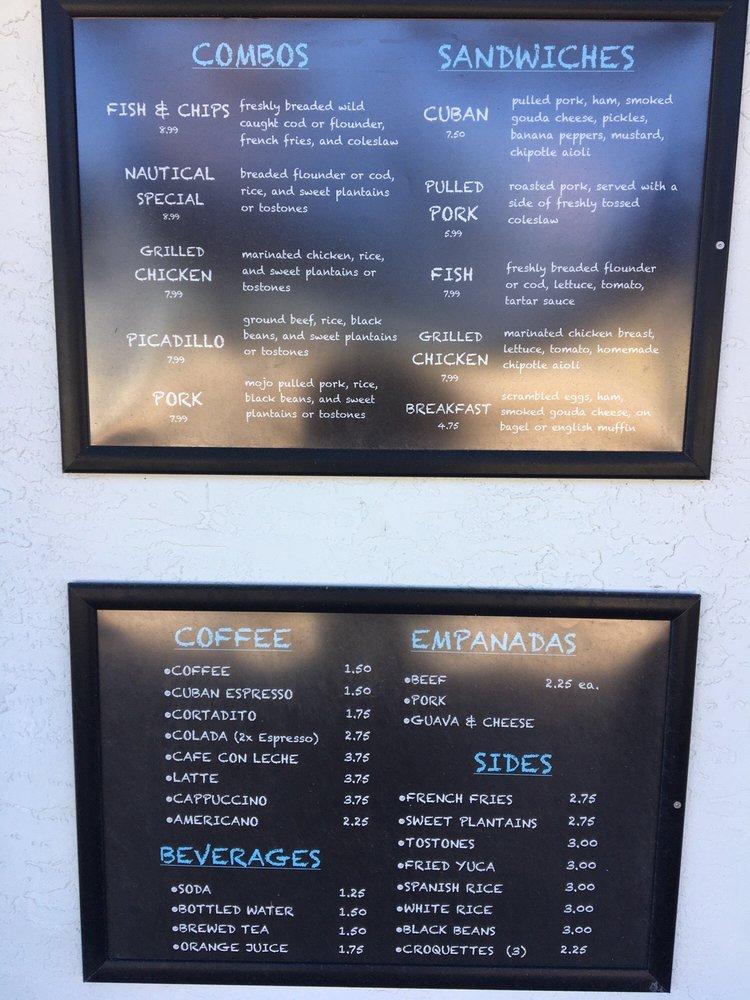 Carta de Nautical Cafe, Melbourne Beach