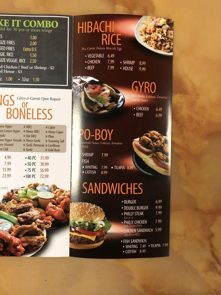 Menu at Wing Hut restaurant, Stockbridge