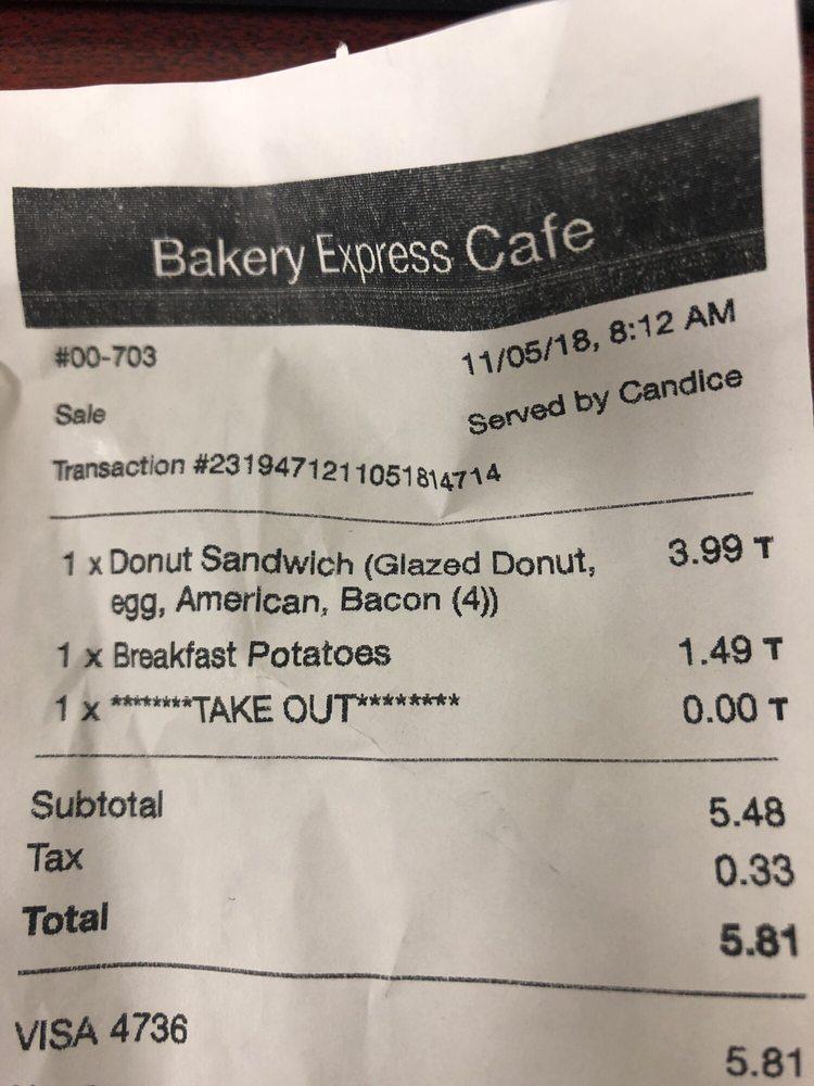 Menu at Bakery Express, Halethorpe, Hollins Ferry Rd 100