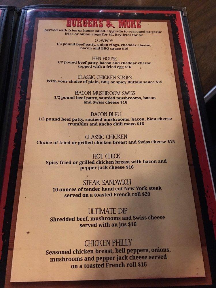 Menu at Ranch House Restaurant & Bar, Yuba City