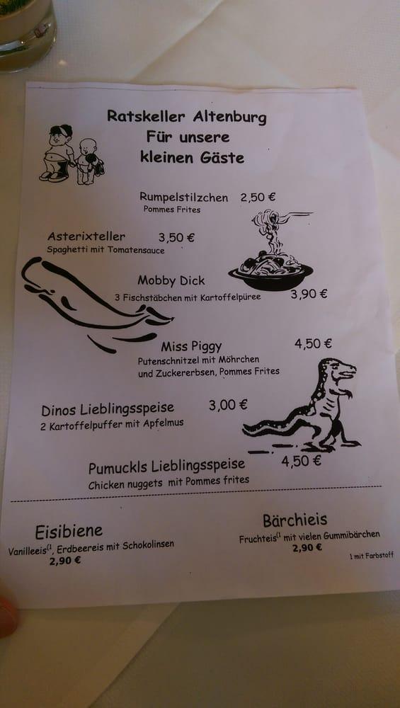 Speisekarte von Ratskeller Altenburg restaurant, Altenburg