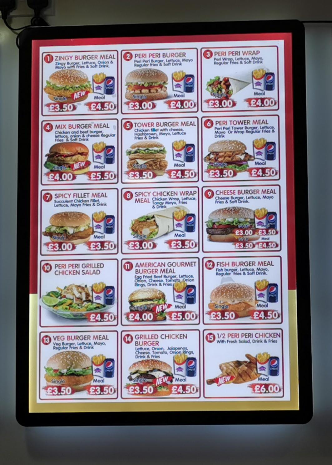 Menu at rajas takeaway burnley restaurant, Burnley