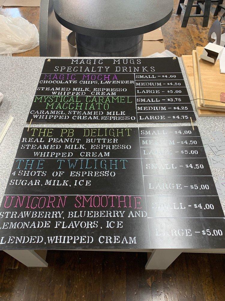 Menu at Magic Mugs, Dover