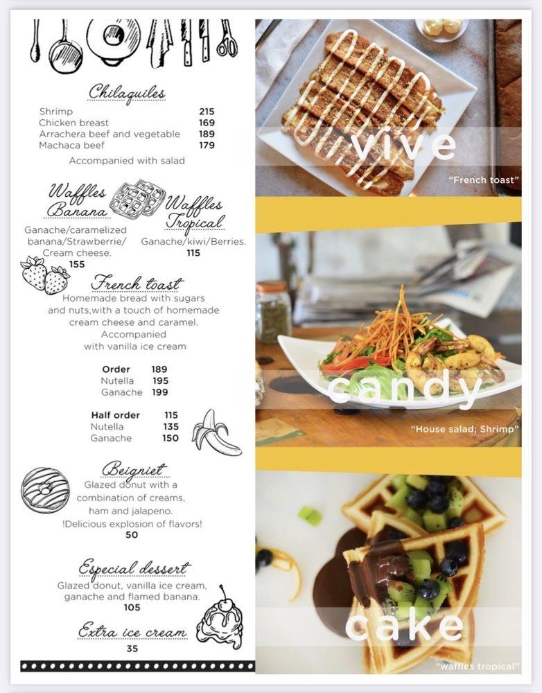 Menu at Candy Cake Breakfast and Dessert restaurant, Puerto Peñasco, C