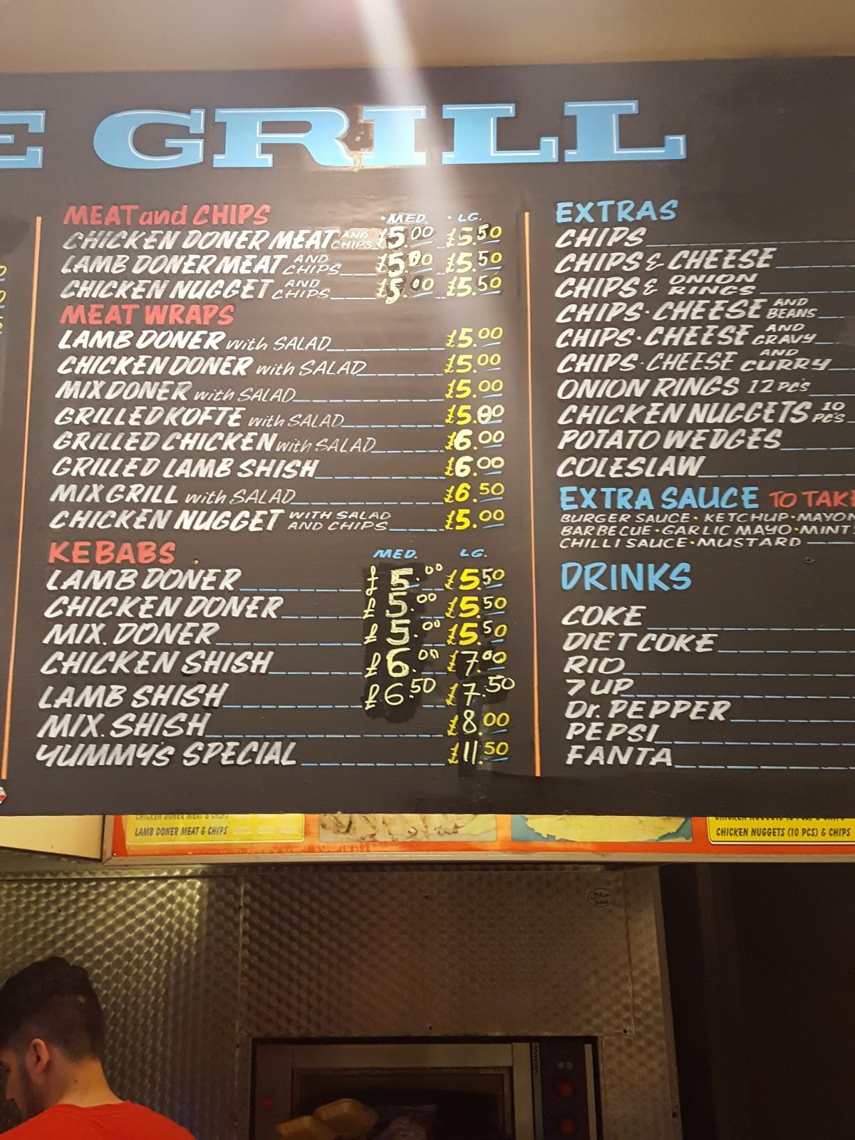 Menu at Triangle Grill fast food, Bristol
