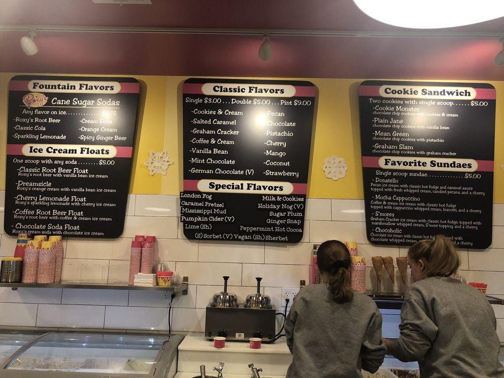 Carta del restaurante Roxy's Ice Cream Social, Edmond, W Covell Rd 3504