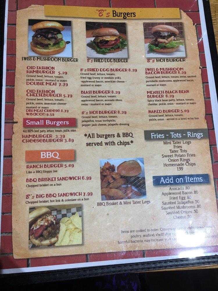 Menu at The Red B Restaurant, Idabel