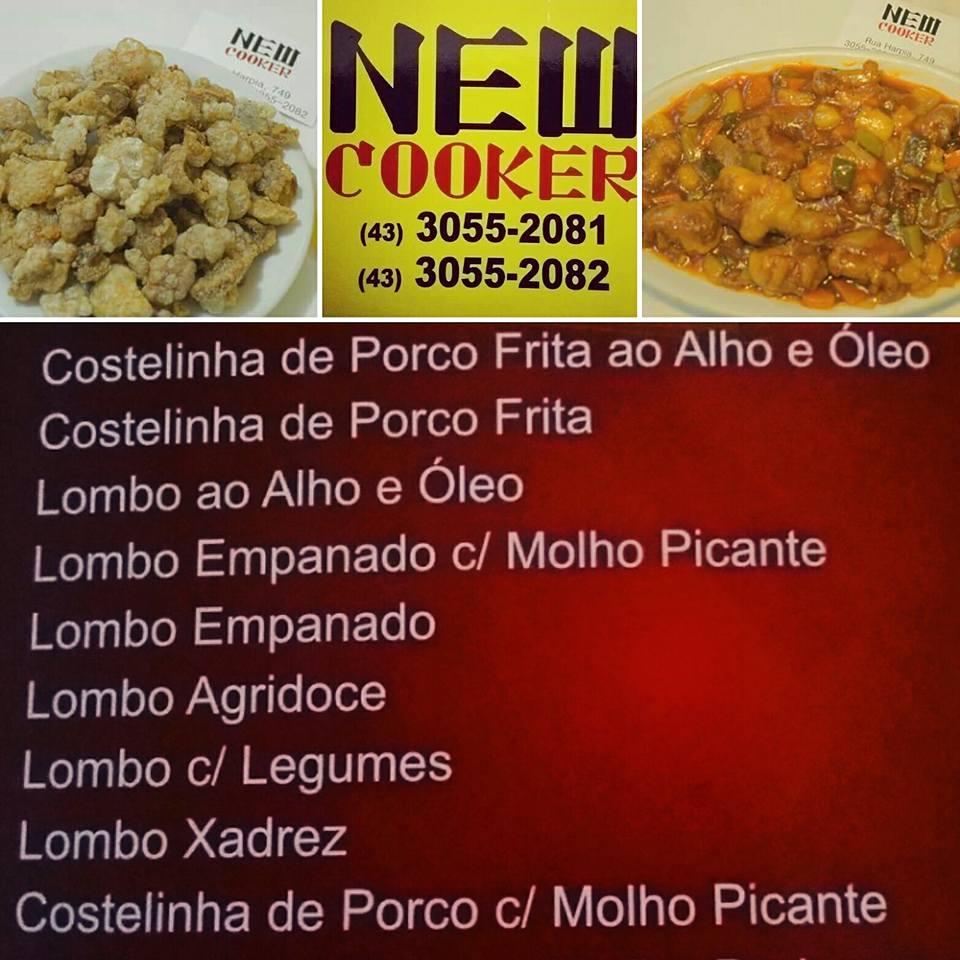 Menu at New Cooker restaurant, Arapongas