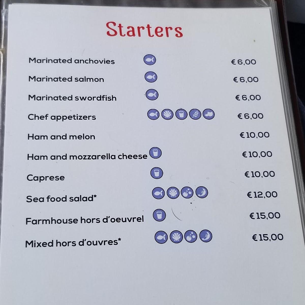 Menu da Ristorante Santa Croce, Amalfi, Via Giovanni Augustariccio