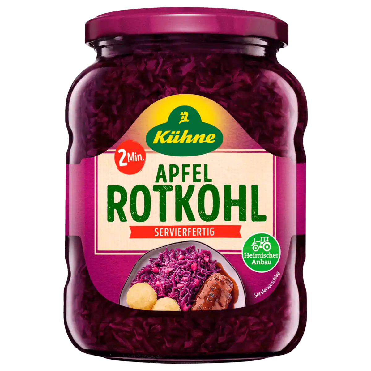 Kühne Fix & Fertig Rotkohl mit Apfelstücken 700g Schnell & gesund!
