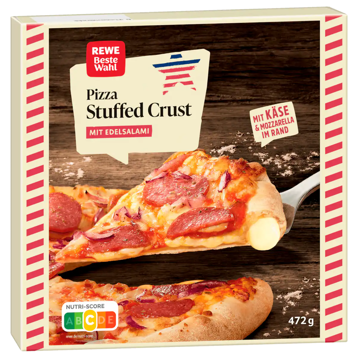 REWE Stuffed Crust Pizza Salami 472g bei REWE online bestellen!