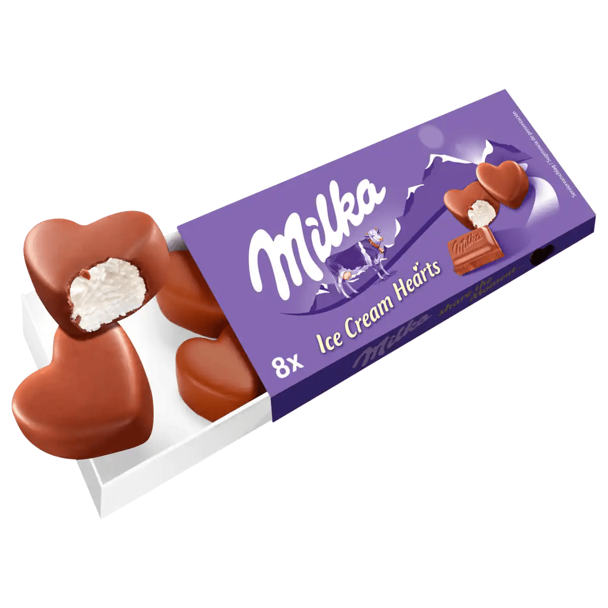 Milka Ice Cream Hearts Eiskonfekt 8x10ml, 80ml bei REWE online bestellen!